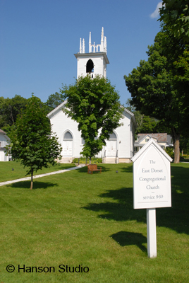 East Dorset, VT - Congregational Church - Vertical - Summer